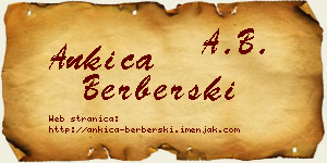 Ankica Berberski vizit kartica
